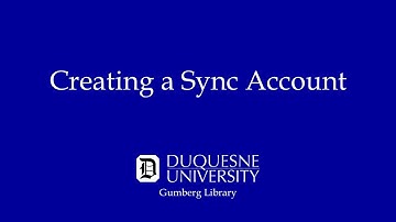 Creating a Sync Account in EndNote