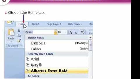 Computer Lesson - Changing The Font Type And Size