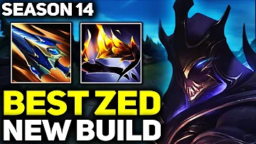 RANK 1 BEST ZED IN THE WORLD NEW BUILD GAMEPLAY! | Season 14 League of Legends