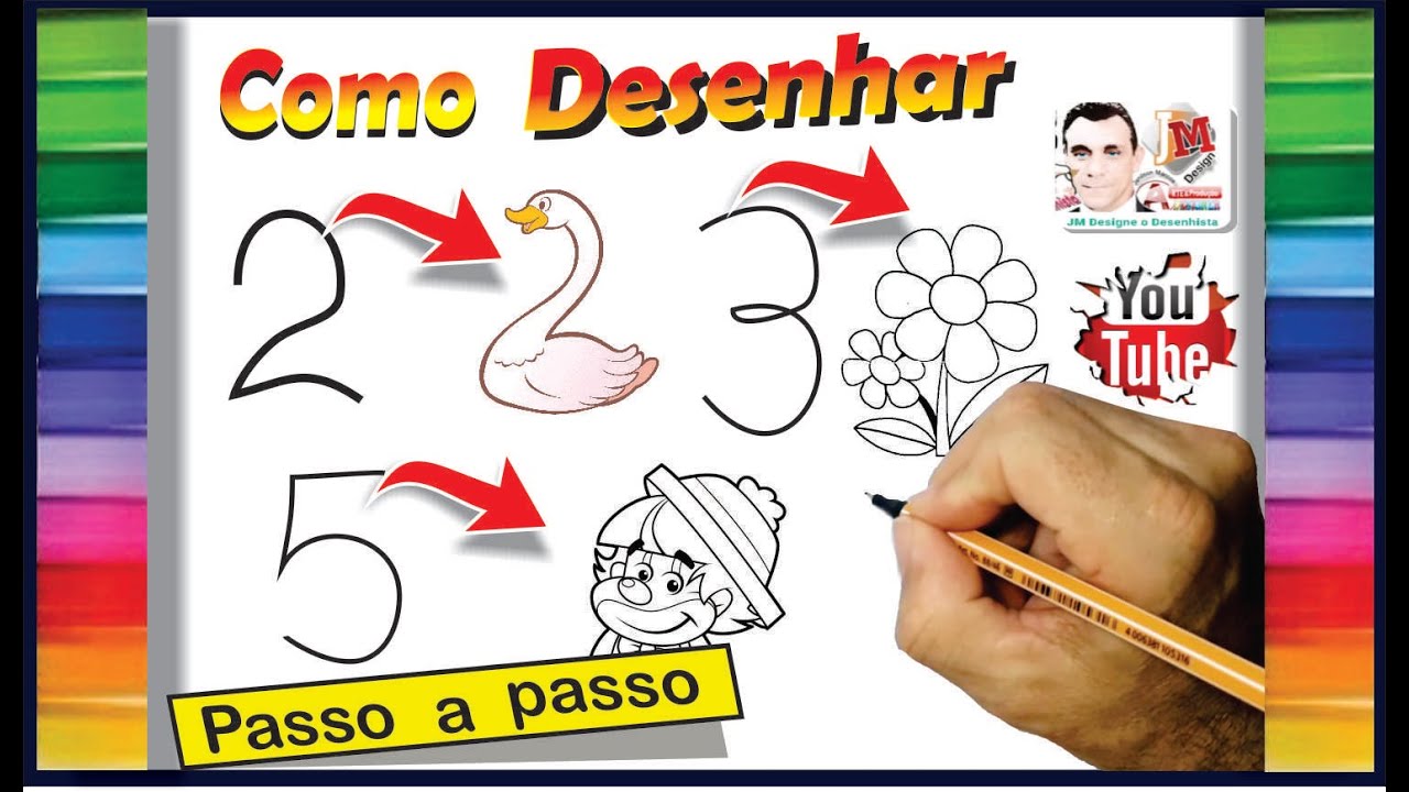 COMO transformar Números em Desenhos | DESAFIO DA ARTE - YouTube