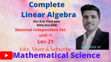 If V(F) is a finitely generated vector space, then any maximal  L.I subset of V is a basis of V.