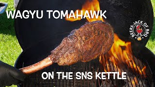 Grand Western Wagyu Tomahawk on the SNS Kettle! WOW!