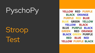 A Spoken Stroop Test - PsychoPy Game