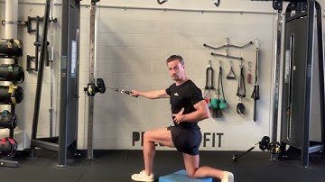 Half Kneeling Single Arm Cable Row with Rotation