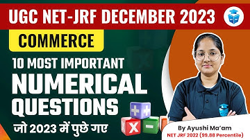 UGC NET Commerce Numerical Questions || Asked in June 2023 | UGC NET/JRF Dec 2023 JRFAdda
