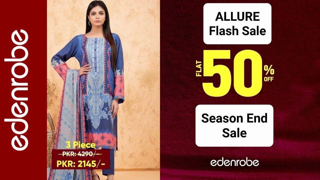 Eden Robe Advertisement Edenrobe Flash Sale - Lawn Embroidered & Printed 3pc Unboxing - Parcel ...