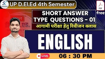 UP deled 4th sem english class / deled 4th sem english question revision 01 / Up deled 4th sem class