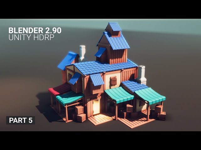 MODULAR Low Poly HOUSE (Speed Modeling) Blender to Unity | 3d Game
