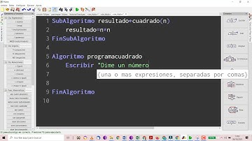 UD3 Programación PSEINT Funciones Cuadrado TIC 2 Bachillerato IES Monterroso