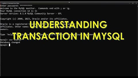 How to create a transaction using a stored procedure in MySQL.