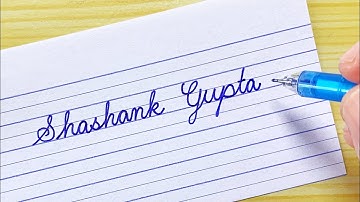 “Shashank Gupta” name in cursive writing.