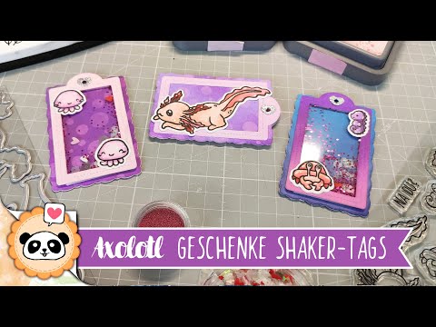 I LOVE crafting tags 🥰 | Axolotl gift tags | Bath time fun