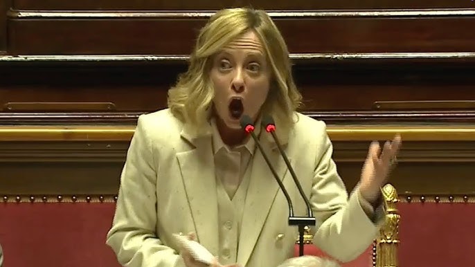 GIORGIA MELONI SBOTTA DURANTE IL SUO INTERVENTO IN SENATO: “INUTILE CHÁ FATE 'OHH, OHH'” - YouTube