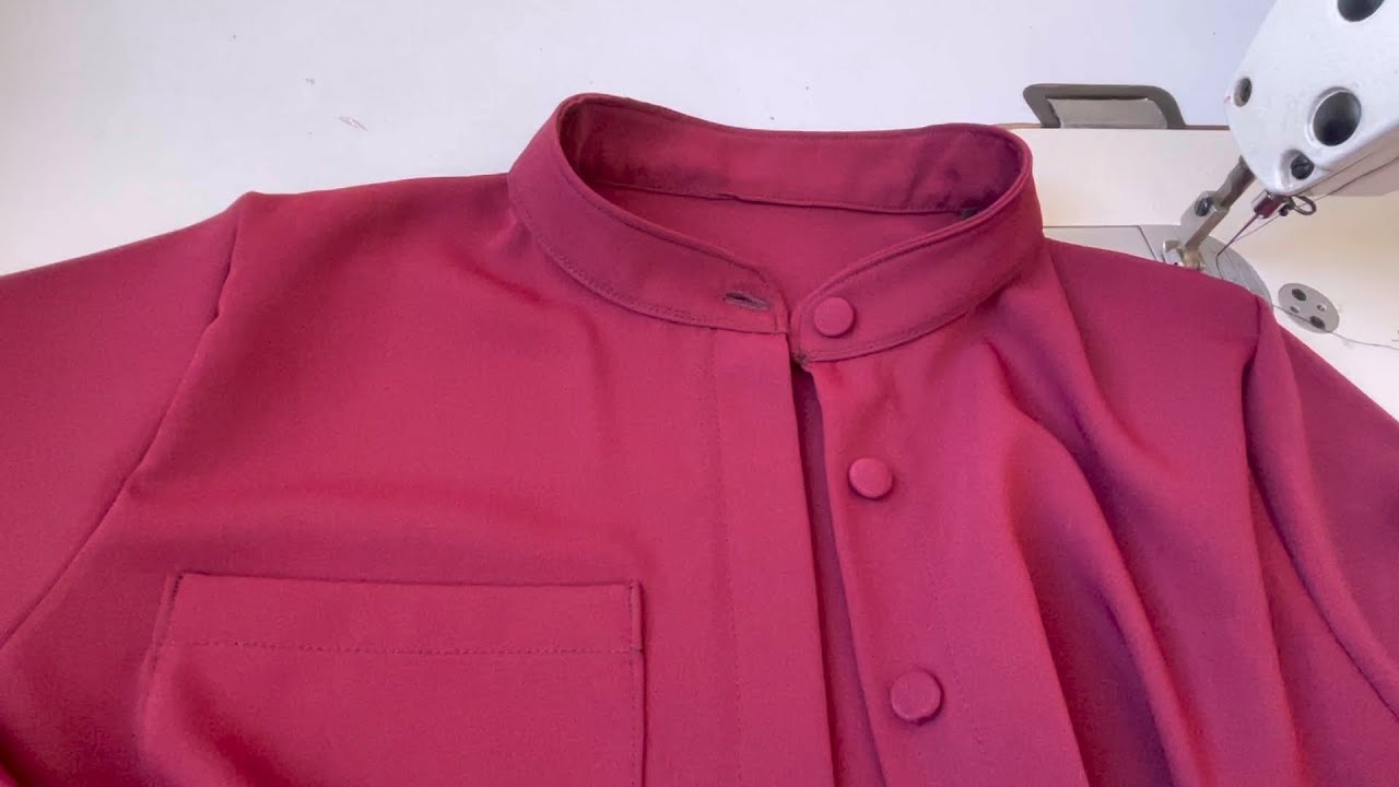 طريقة تفصيل وخياطة كول أوفيسي لشوميز أو فستان…How to cut and sew a cool office dress or blouse