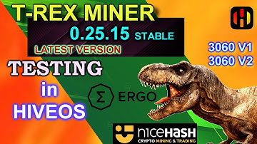 Testing Ergo in Hiveos Using T-rex Miner 0.25.13 Latest Version | Unlock LHR Cards