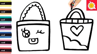 How to draw Cute Handbag for kids,Toddlers|| Drawing for kids