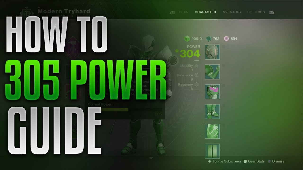 Destiny 2 - Detailed Guide to 305 Power - YouTube