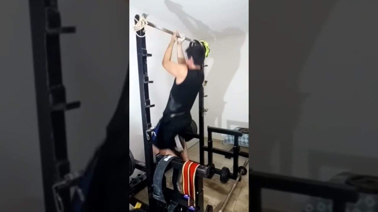 Dominadas 15 KG gym powerlifting gymmotivation calistenia shorts YouTube