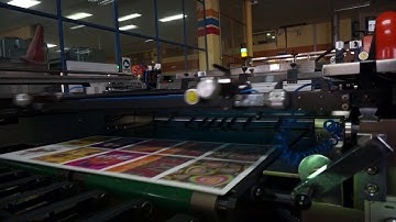 Automatic Stop Cylinder Screen Press Printing Machine JB-1020AG Install in Chile