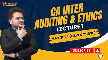 CA Inter Audit Lecture 1 | May 2024 | Introduction & Basics of Audit | By CA Varun Jain