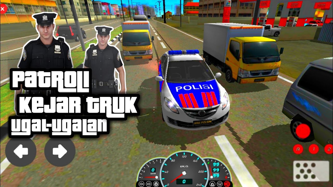  KEJAR  TRUK  UGAL UGALAN AAG POLISI  SIMULATOR YouTube