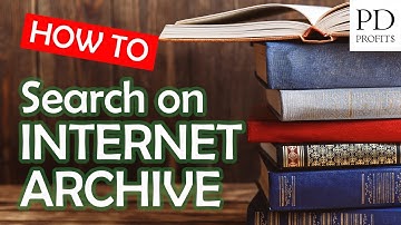 How to search for free e-books on Internet Archive (basic metadata search)