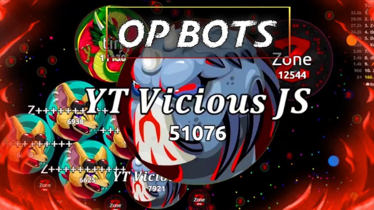 AGAR.IO w/ OP-BOTS.COM | XP FARM (as long as the server doesn't freeze ☠)