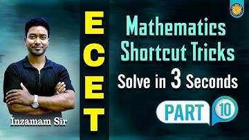 ECET MATHEMATICS SHOTCUTS PART- 10 || SAIMEDHA KOTI