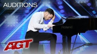 Surprise! This Piano Playing Guy Turns Into A Fierce Dancer!  America's Got Talent 2019