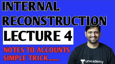 Internal Reconstruction || Lecture 4 || Notes to Accounts for Balance Sheet