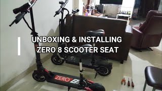 Unboxing & Installing Zero 8 Scooter Seat