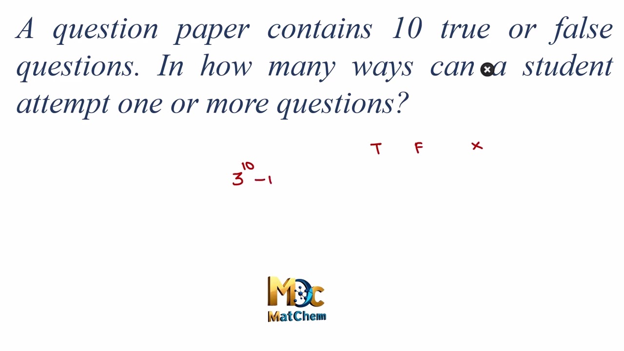 Экзаменационный билет содержит 10 вопросов типа «верно или неверно». Сколькими способами студент ...