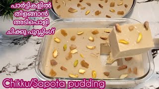 Chikku pudding/വിരുന്നുകരേയും വീട്ടുകാരേയുംഞെട്ടിക്കാൻകിടിലൻടേസ്റ്റിൽചിക്കു പുഡ്ഡിംഗ്/Sapota pudding