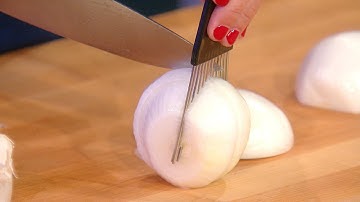 Kitchen Hack: How To Chop Onions With a Hair Pick