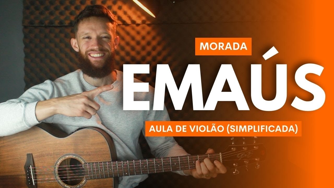 COMO TOCAR EMAÚS no VIOLÃO sem PESTANA, Super Fácil e Simples - AULA DE VIOLÃO - LEIQS