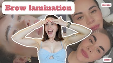 FIRST TIME GETTING MY EYEBROWS LAMINATED + Dyed | Lamination process & Experience + Before & After