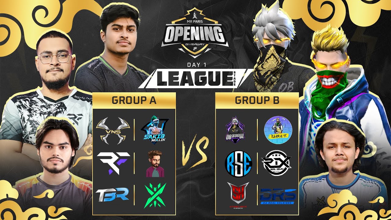 [🔴LIVE] MR PARIS GRAND OPENING | LEAGUE STAGE G-A VS G-B | FREE FIRE 