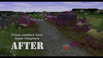 Spring 1944: Prone soldiers hitspheres is lower