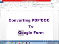 Converting PDF/DOC to Google Form automatically