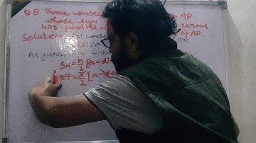 sum of three consecutive terms of AP is 27 and product of terms is 405 therefore find AP.