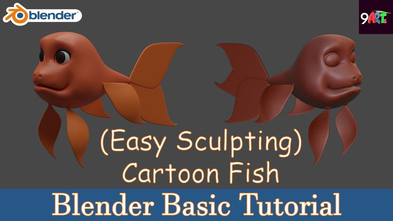 Sculpting In Blender Cartoon Fish Beginners cute sculpting