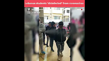 Lebanon Disinfects Students From Coronavirus 