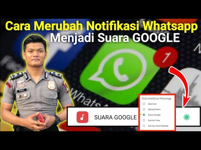 Cara Merubah Notifikasi Whatsapp Jadi Suara Google || POLISI TUTORIAL class=