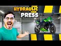 We Put Bike in Hydraulic Press Machine🔥  लोहे का टुकड़ा बन गयी बाइक😱