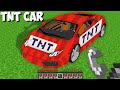 Why NOT LIGHT THIS STRANGEST TNT CAR in Minecraft ? NEW SECRET CAR !