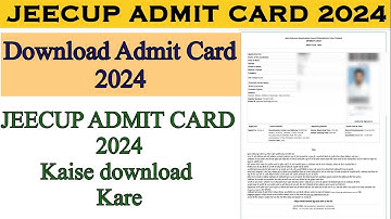 Up Polytechnic Admit Card 2024 | Jeecup Admit Card 2024