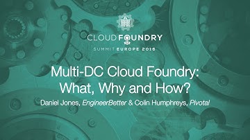 Multi-DC Cloud Foundry: What, Why and How? - Daniel Jones, EngineerBetter & Colin Humphreys, Pivotal