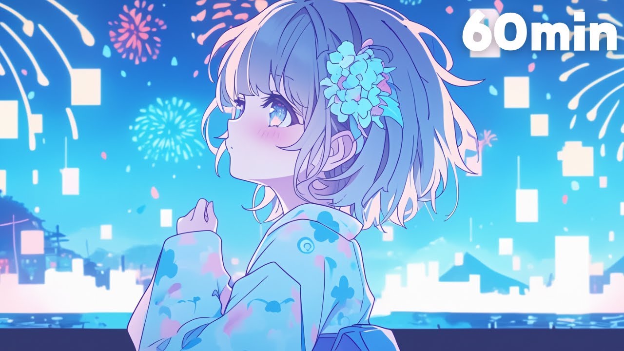 【Бесплатный BGM】Желание под ночным небом 🌃💙 | Цикл 1 час | Милый / Чилл / Уютный / Зима