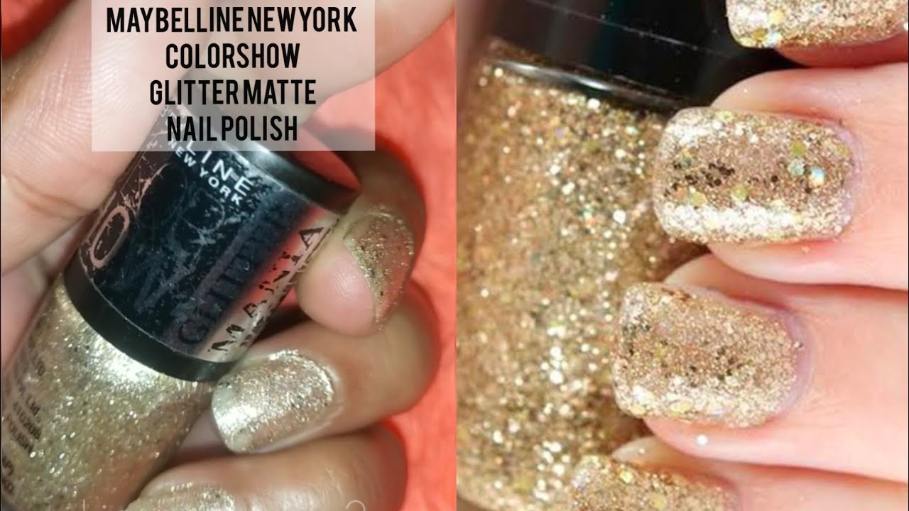 Maybilline colorshow glitter matte nail polish shade 601 all that glitters