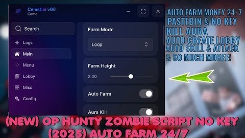 💀 (NEW) Hunty Zombie Script | OP Auto Farm, Kill Aura, GodMode & More (No Key, Pastebin 2025)